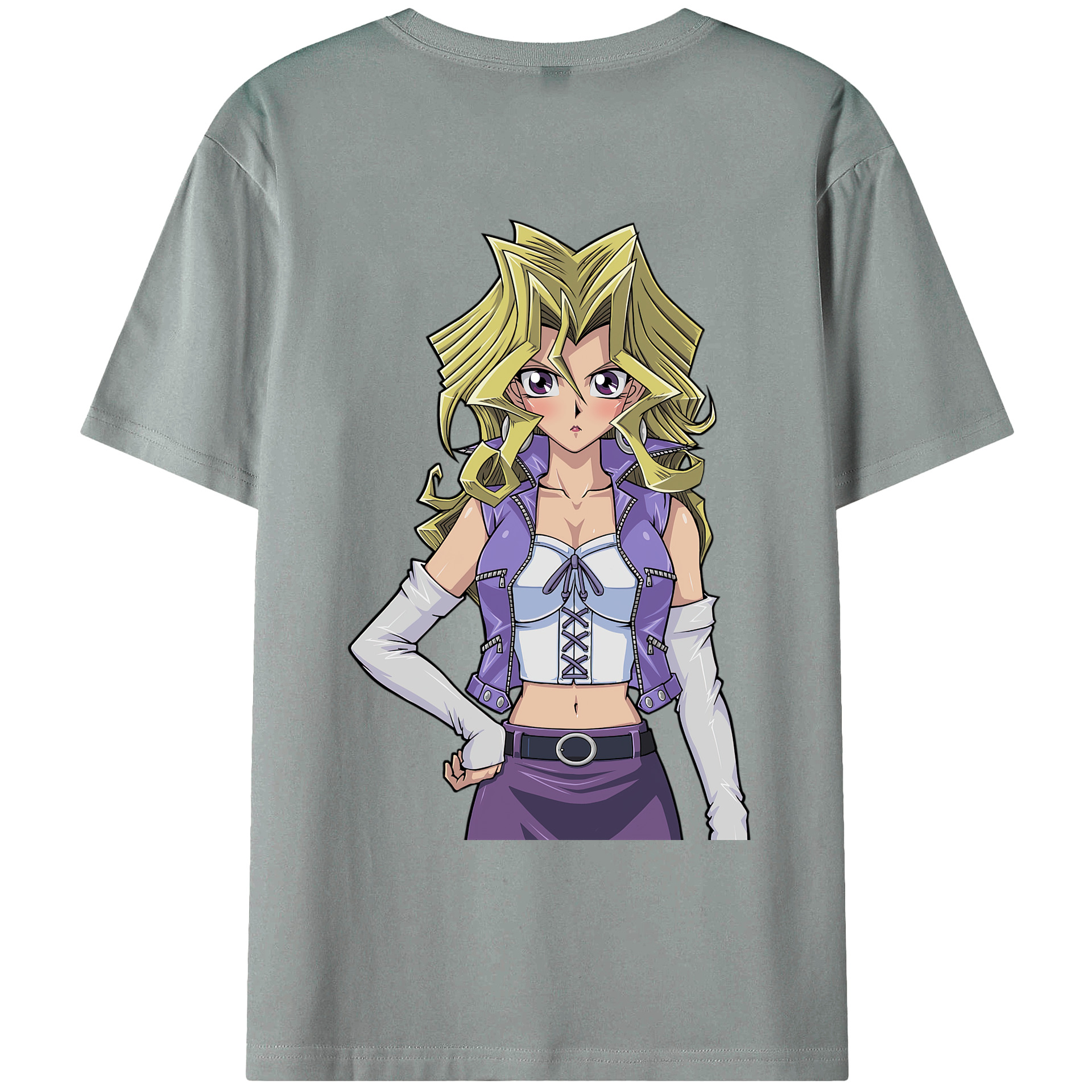 （画像用） 遊☆戯☆王 Yu-Gi-Oh! 綿100％ メンズ半袖Tシャツ（バックプリント） 通気性
